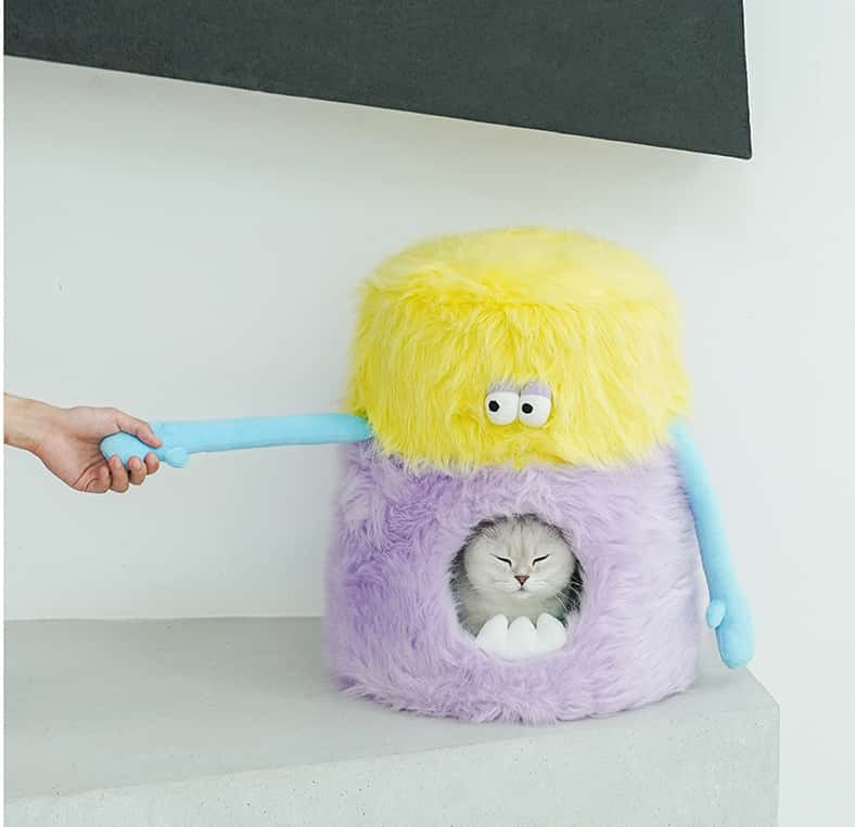 Monster-Shaped Pet Ottoman & Cat House