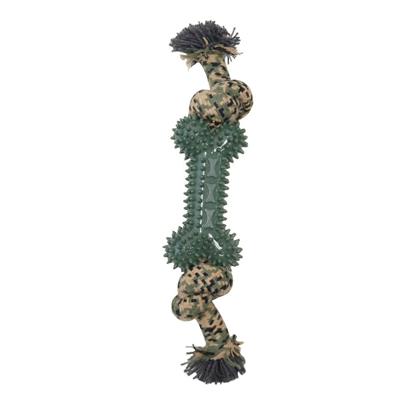 Camouflage Rope Ball Dog Toy