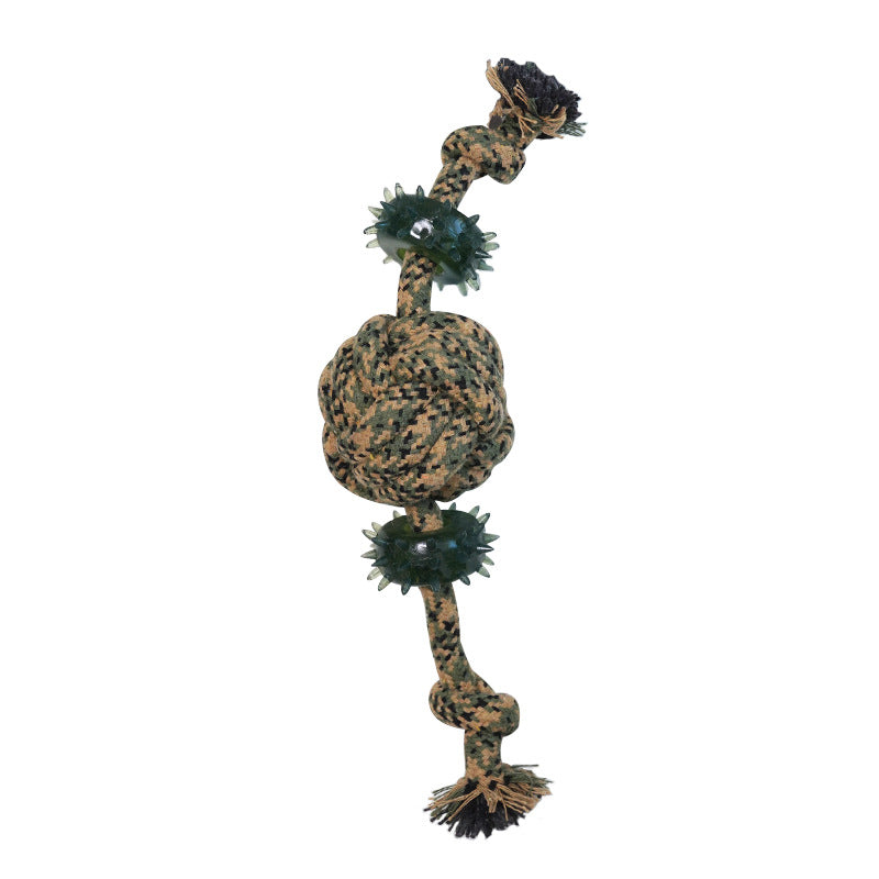 Camouflage Rope Ball Dog Toy