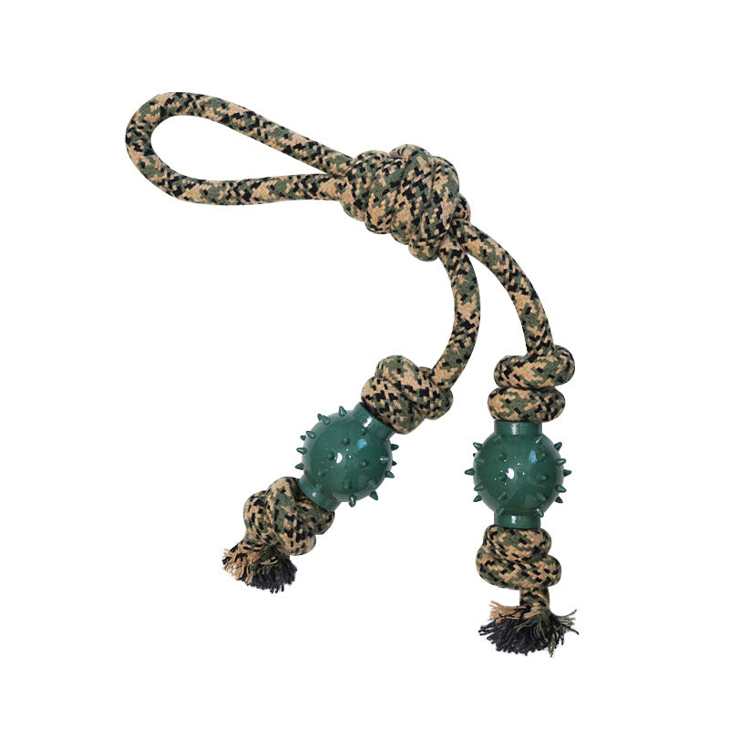 Camouflage Rope Ball Dog Toy