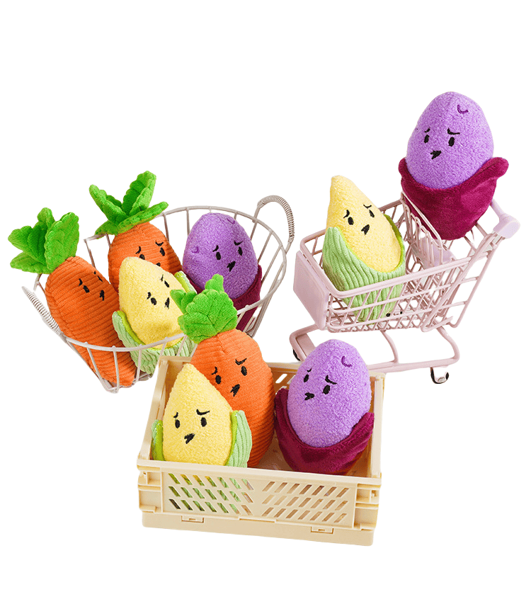 Interactive Snuffle Toy for Dogs - Mini Veggie Garden