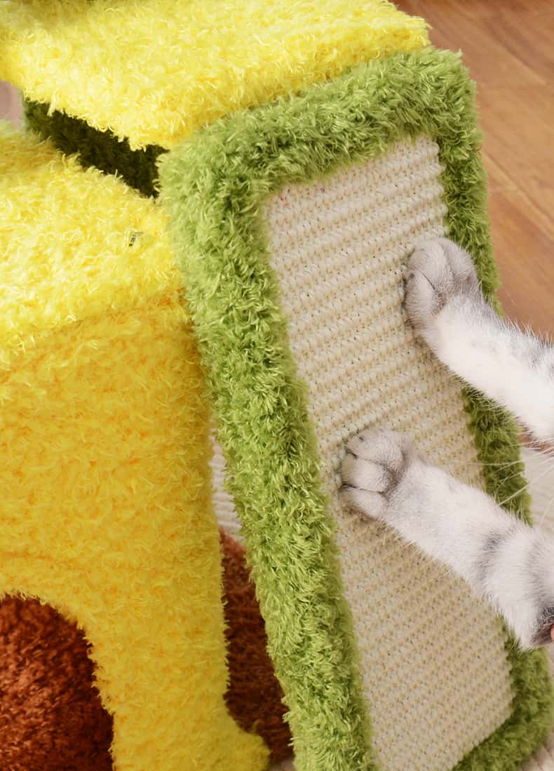 Sunflower Cat Tree with Sisal Scratching Board