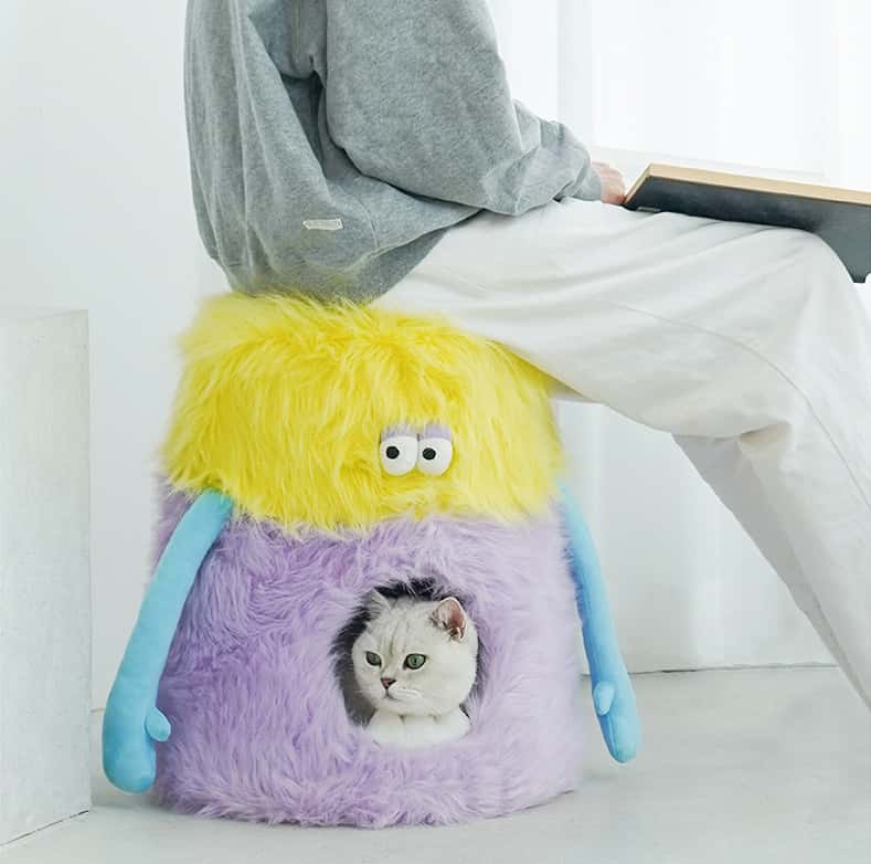 Monster-Shaped Pet Ottoman & Cat House