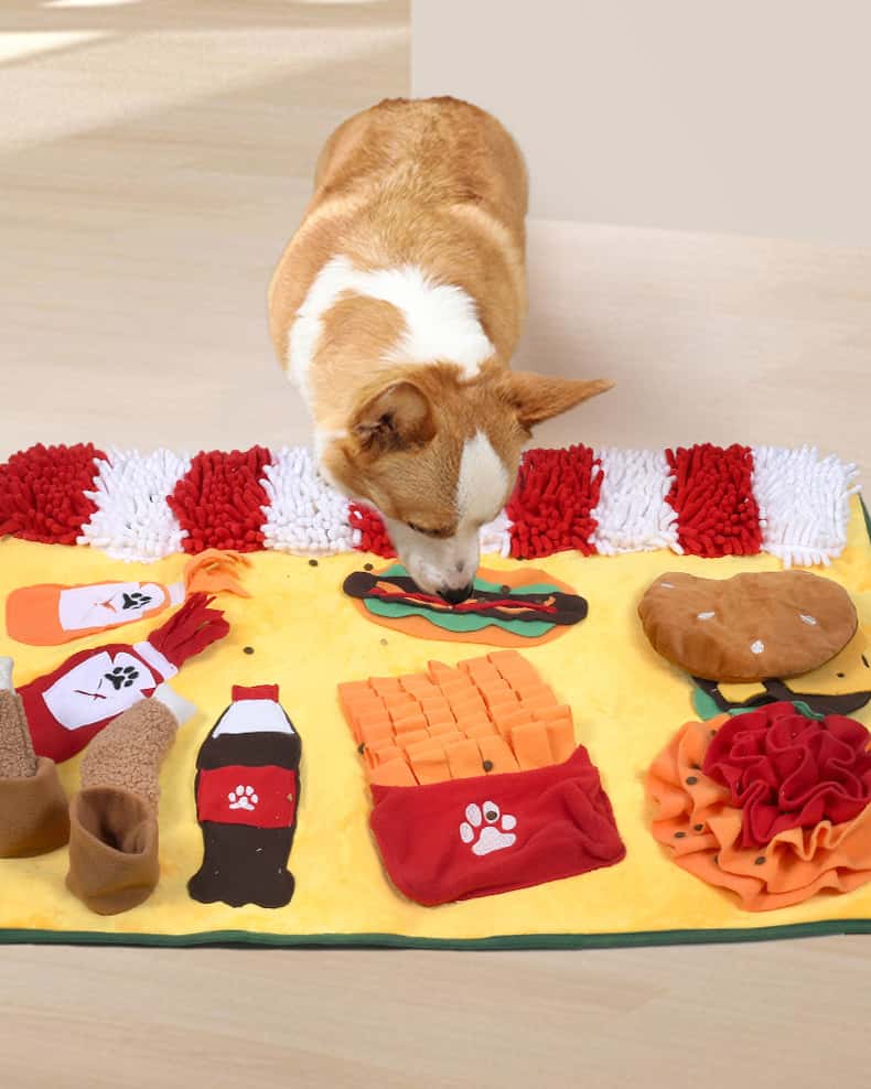 Interactive Snuffle Mat for Dogs - Fast Food Fun