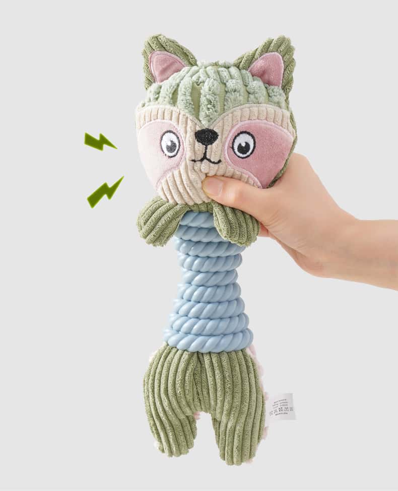 Durable Cotton Rope Dog Toy with Squeaker