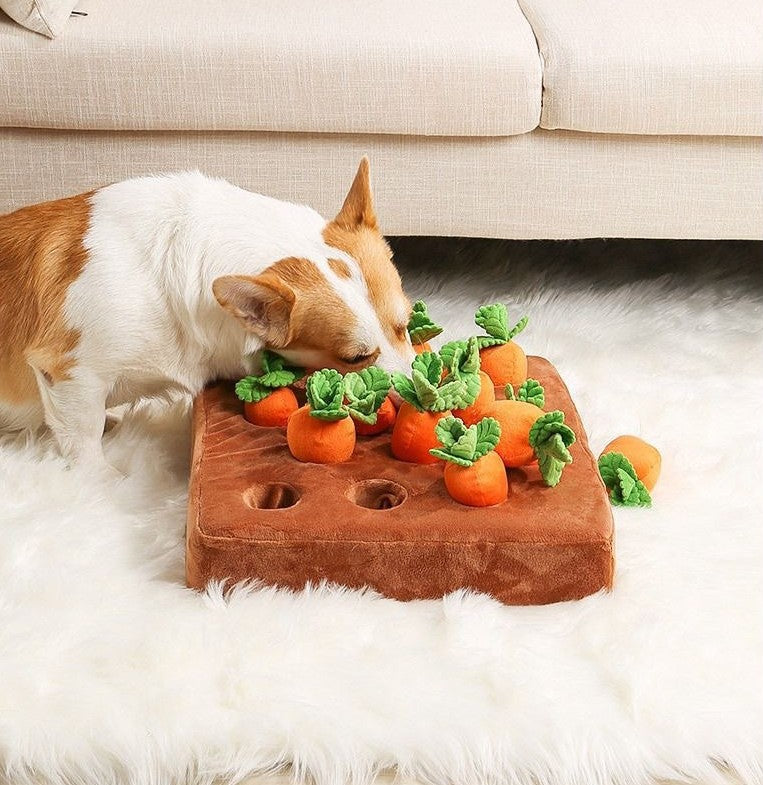 Interactive Snuffle Toy for Dogs - Carrot Garden