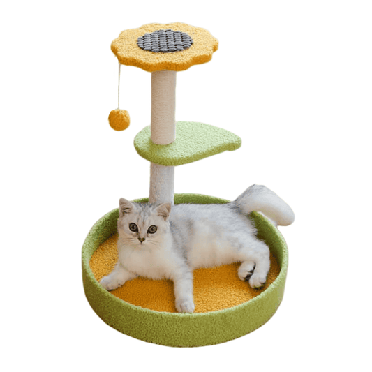 Felt Cat Tree with Built-in Bed