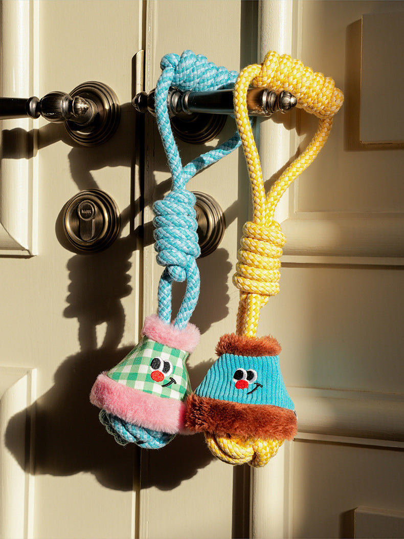 Durable Rope Tug Toy with Squeaker