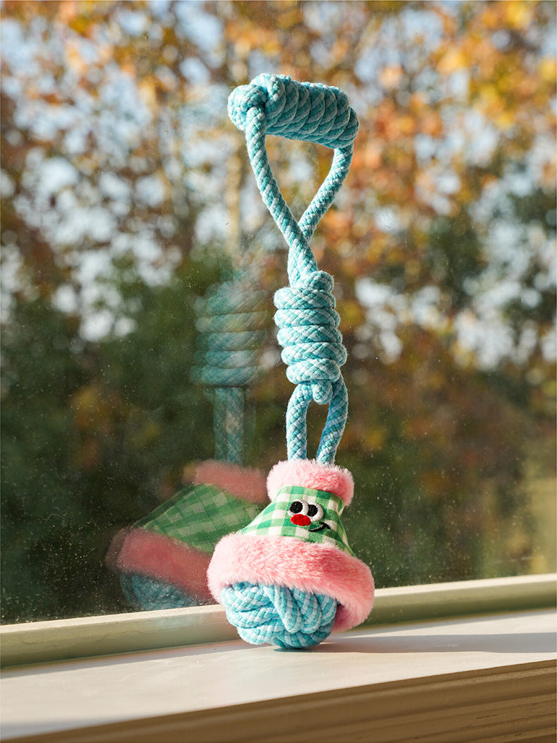 Durable Rope Tug Toy with Squeaker