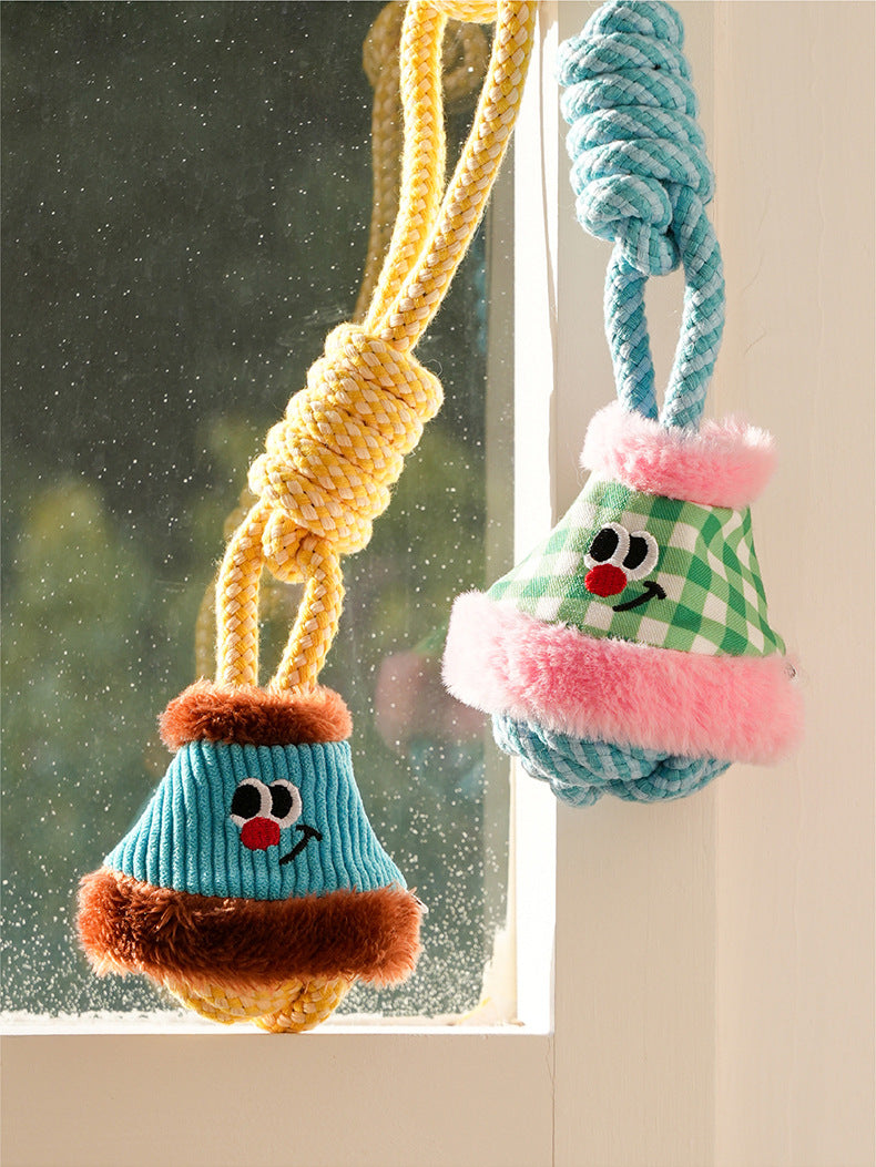 Durable Rope Tug Toy with Squeaker