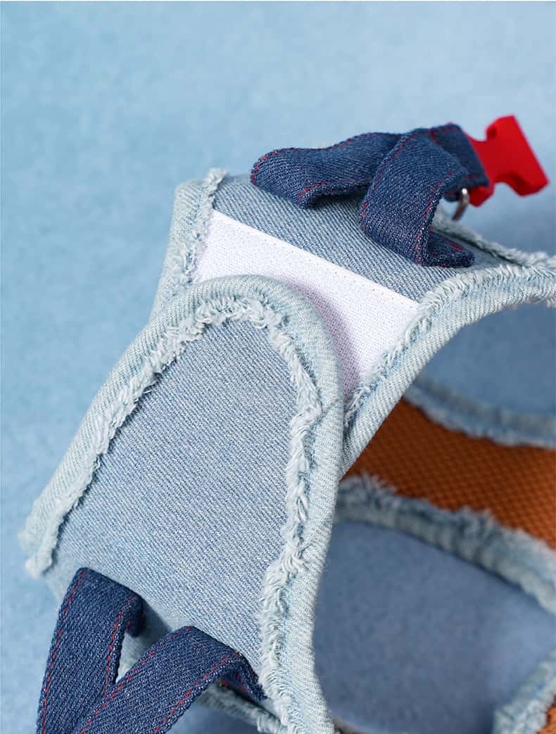 Denim Dog Harness & Leash Set