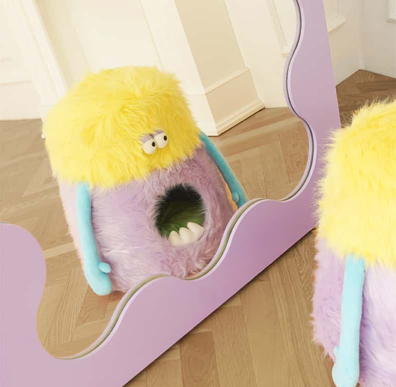 Monster-Shaped Pet Ottoman & Cat House