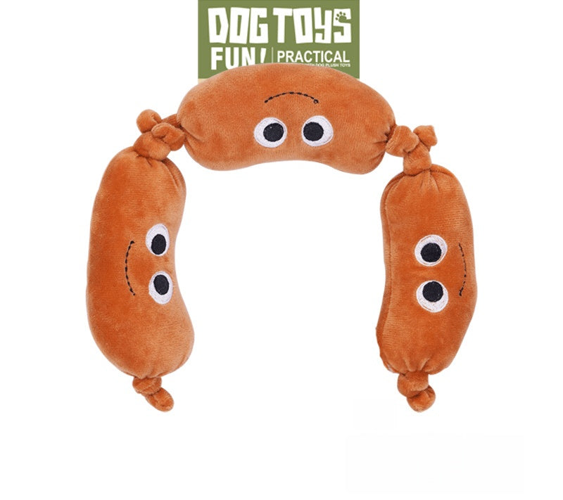 Snack Time Squeaky Plush Dog Toys