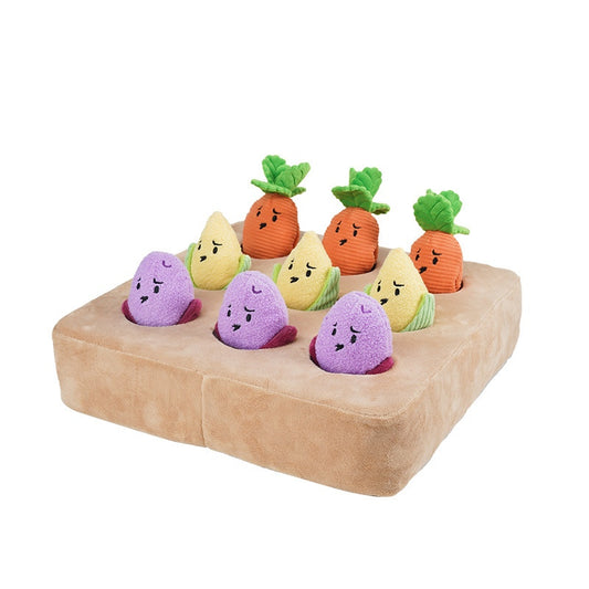 Interactive Snuffle Toy for Dogs - Mini Veggie Garden
