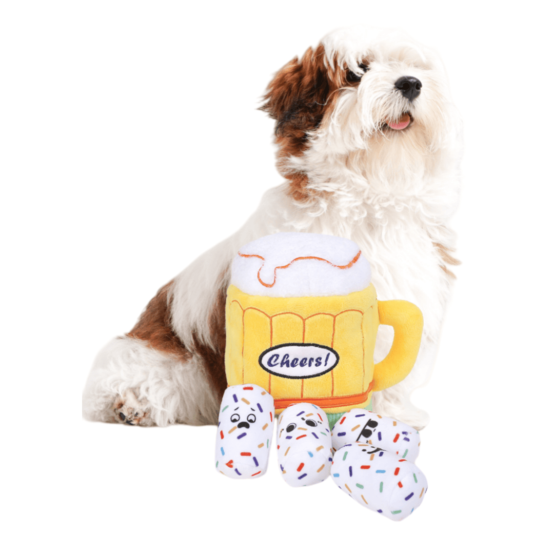Interactive Snuffle Toy for Dogs - Beer Mug
