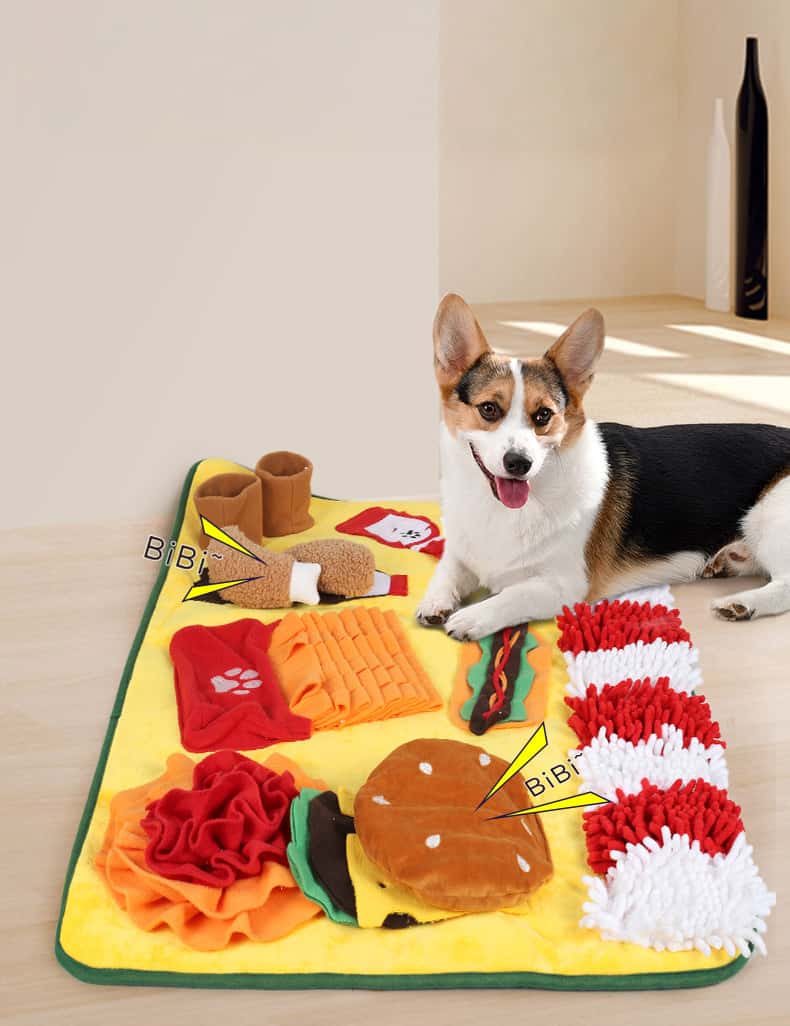 Interactive Snuffle Mat for Dogs - Fast Food Fun