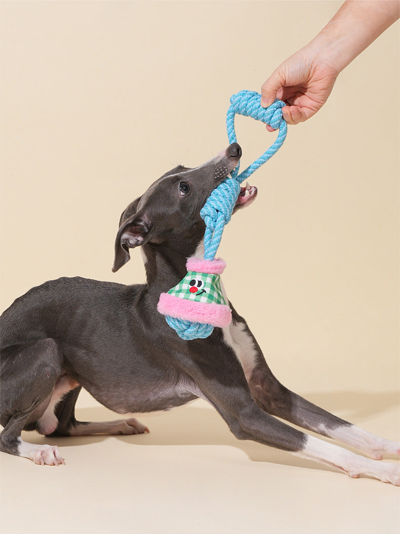 Durable Rope Tug Toy with Squeaker