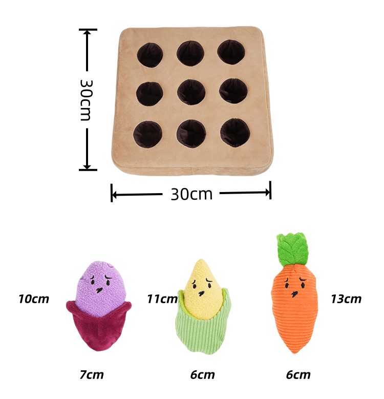 Interactive Snuffle Toy for Dogs - Mini Veggie Garden