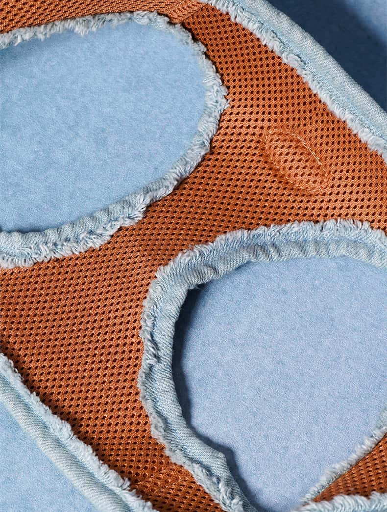 Denim Dog Harness & Leash Set