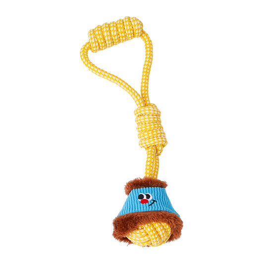 Durable Rope Tug Toy with Squeaker
