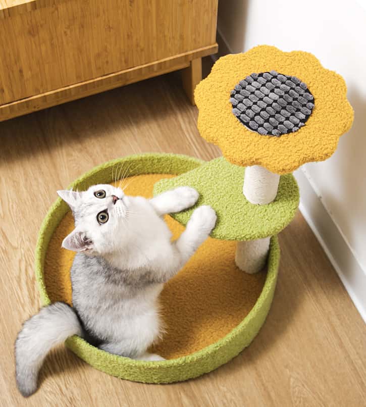 Felt Cat Tree with Built-in Bed