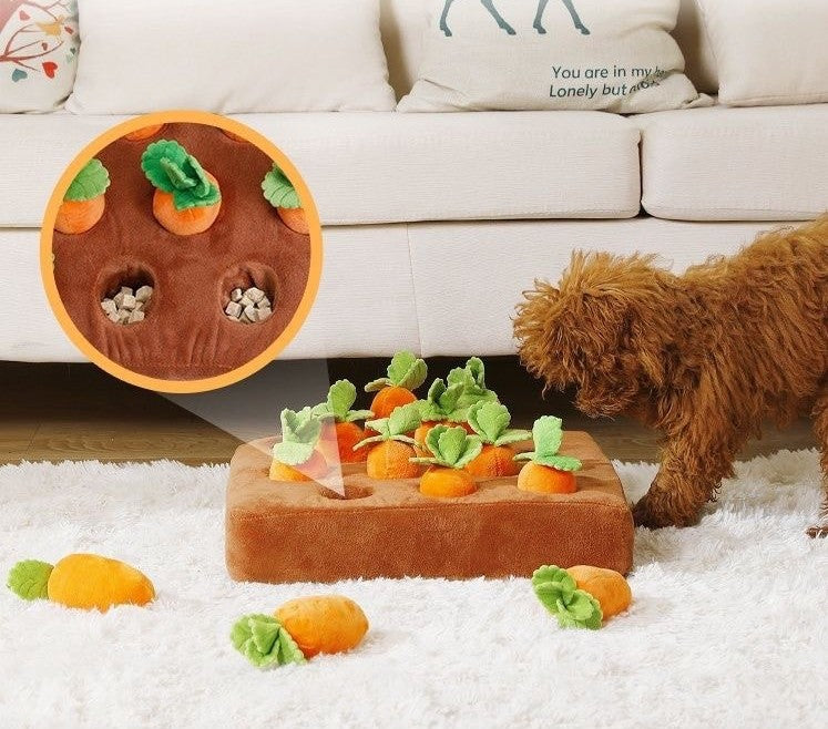 Interactive Snuffle Toy for Dogs - Carrot Garden