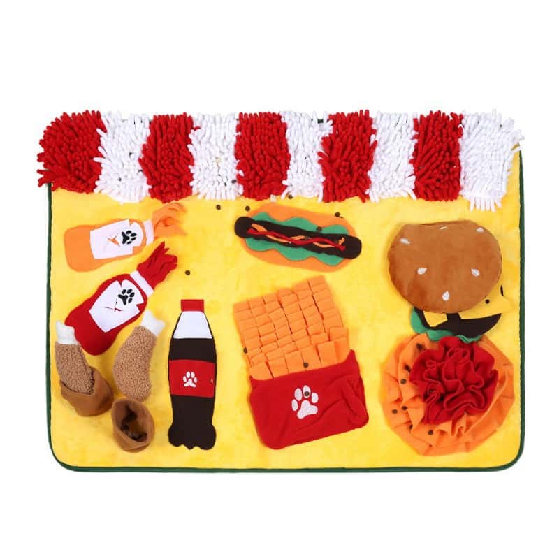 Interactive Snuffle Mat for Dogs - Fast Food Fun