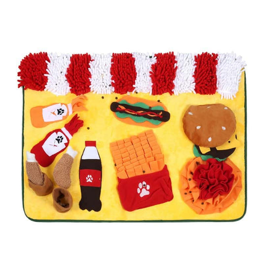 Interactive Snuffle Mat for Dogs - Fast Food Fun