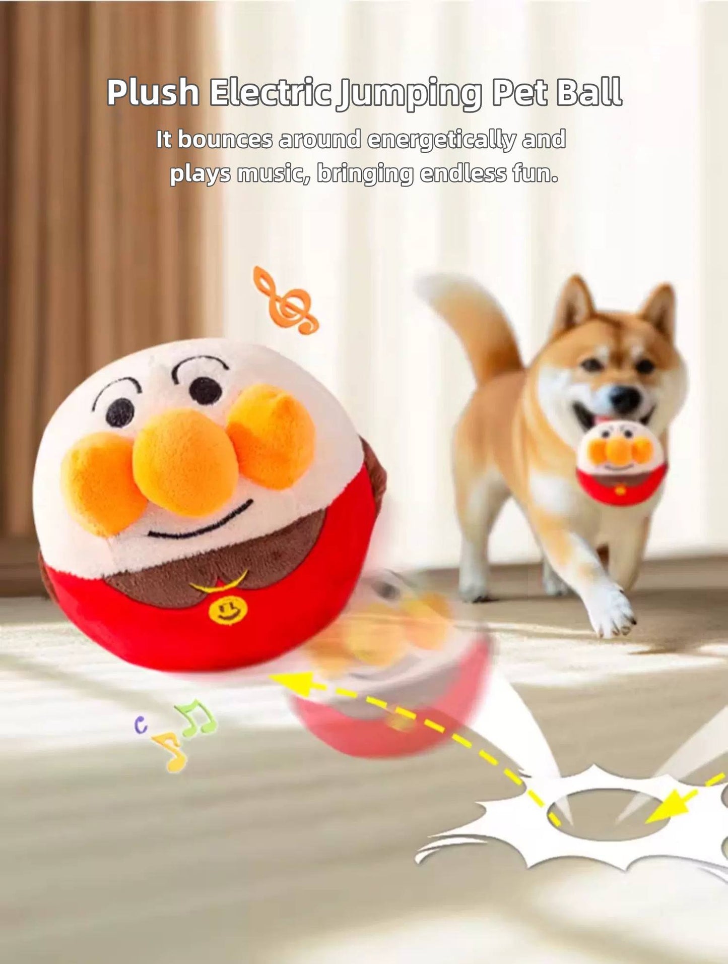 Electric Bouncing Dog Toy – Bread Bun