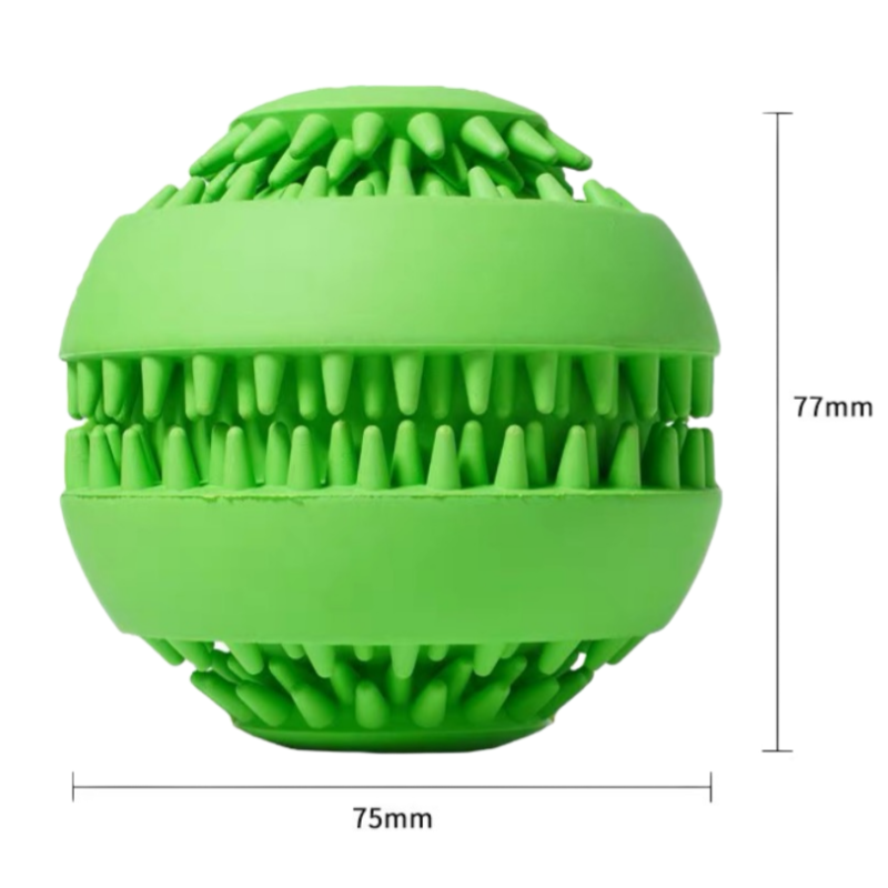 Durable Treat-Dispensing Dog Toy Ball – Teeth Cleaning & Mental Stimulation