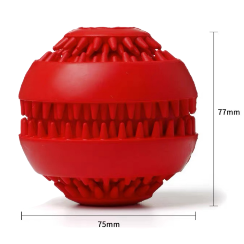 Durable Treat-Dispensing Dog Toy Ball – Teeth Cleaning & Mental Stimulation